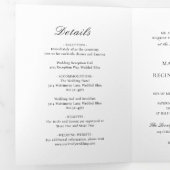 エレガントな伝統的カトリック結婚式 三つ折り招待状 (内部最初)