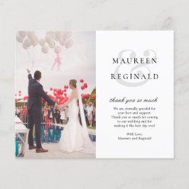 エレガントな伝統的予算の結婚式のお礼