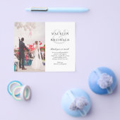 エレガントな伝統的予算の結婚式のお礼 チラシ (シングル)