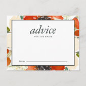 エレガントな伝統 花嫁のためのフラワーデザインのアドバイス アドバイスカード (正面)