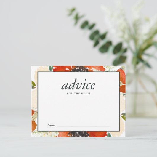 エレガントな伝統 花嫁のためのフラワーデザインのアドバイス アドバイスカード (スタンド正面)