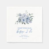 エレガントな何かブルー・ビフォー・アイ・ドゥ ブライダルシャワー スタンダードカクテルナプキン (正面)