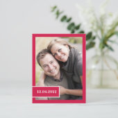 エレガントな保存日付の写真の発表 セーブザデート (スタンド正面)