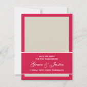 エレガントな保存日付の写真の発表 セーブザデート (裏面)