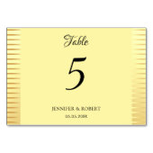 エレガントな偽のゴールドテンプレート手書きスクリプト テーブルナンバー (裏面)