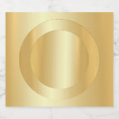 エレガントな偽のゴールドブランクテンプレートカスタムグリッター ビールラベル (シングルラベル)