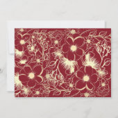 エレガントな偽の金の結婚式 セーブザデート (裏面)