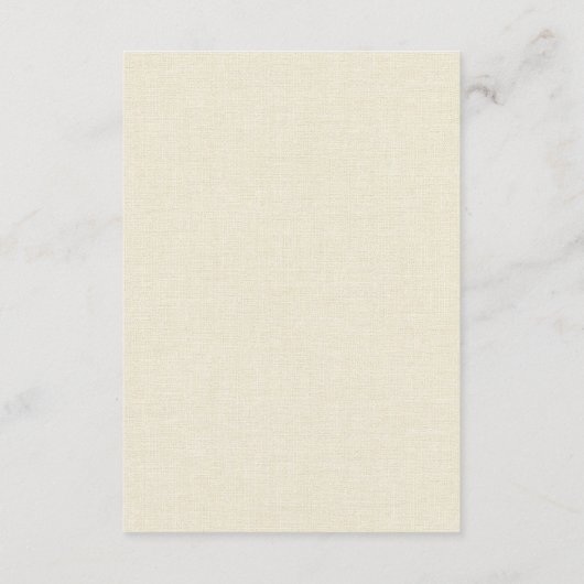 エレガントな偽リネン結婚式 エンクロージャーカード (裏面)