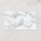 エレガントな偽大理石ホワイト 引っ越しのお知らせ エンクロージャーカード (裏面)