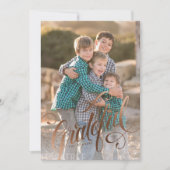 エレガントな偽箔の感謝スクリプト シーズンカード (正面)