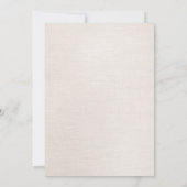 エレガントな偽銀のスパンコール ベージュリネン調 招待状 (裏面)