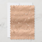 エレガントな偽銅箔の結婚式招待状 招待状 (裏面)