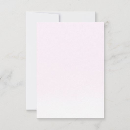 エレガントな優しいピンクの花嫁のシャワー サンキューカード (裏面)