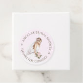 エレガントな優しいピンクの花嫁のシャワー フェイバータグ (インサイチュ)