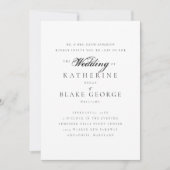 エレガントな優雅さ ウェディング ブライド 親 マット 招待状 (正面)