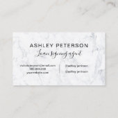 エレガントな公証人のロゴのタイポグラフィの大理石のミニマリスト 名刺 (裏面)