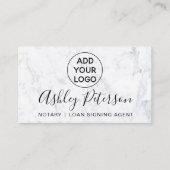エレガントな公証人のロゴのタイポグラフィの大理石のミニマリスト 名刺 (正面)