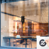 エレガントな公証人署名エージェント ブラックロゴ ウィンドウサイン (カフェ窓)