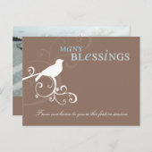 エレガントな写真のポストカード :: 遊び心のある鳥 1A シーズンポストカード (正面/裏面)