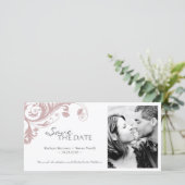 エレガントな写真の保存日付の招待状 セーブザデート (スタンド正面)