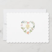 エレガントな写真の少女 ゴールドの聖杯の少女 確認 招待状 (裏面)