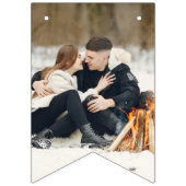 エレガントな写真の青い結婚式前祝い バンティングフラッグ (第2の旗)