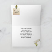 エレガントな写真はあなたの悔やみや弔慰のために感謝していしています サンキューカード (内部)