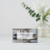 エレガントな写真は|のキャビネットメーカーの上にありました 名刺 (スタンド正面)