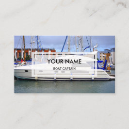 エレガントな写真は|のボートの大尉の上にありました 名刺