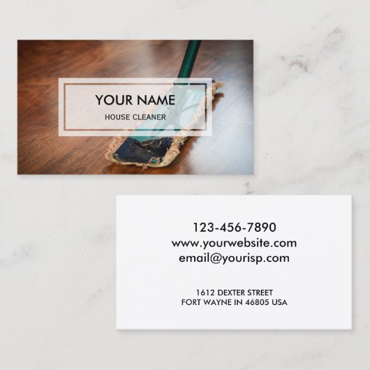 エレガントな写真は|の家の洗剤の上にありました 名刺 (正面/裏面)