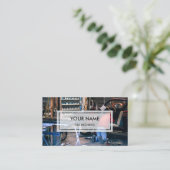 エレガントな写真は|車整備士の上にありました 名刺 (スタンド正面)