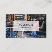 エレガントな写真は|車整備士の上にありました 名刺 (正面)