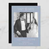 エレガントな写真を使用した結婚式の招待状（Save The Date） 招待状 (正面/裏面)