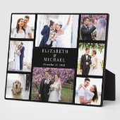 エレガントな写真コラージュ ブラック ウェディング フォトプラーク (側面)