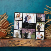 エレガントな写真コラージュ ブラック ウェディング フォトプラーク (側面)