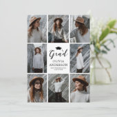 エレガントな写真コラージュ 卒業パーティー 招待状 (スタンド正面)