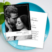 エレガントな写真フレーム結婚式招待状カード 招待状