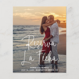エレガントな写真予算スペイン式結婚式の事前お知らせ チラシ