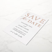 エレガントな写真付きセーブ・ザ・デート・ホイル招待状 箔招待状 (回転した状態)