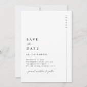 エレガントな写真付きデスティネーションウェディング・セーブ・ザ・デート 招待状 (裏面)