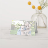 エレガントな写真付き結婚式席次カード プレイスカード (裏面)
