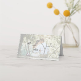 エレガントな写真付き結婚式席次カード プレイスカード