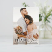 エレガントな写真付き結婚式御礼カード サンキューカード (スタンド正面)