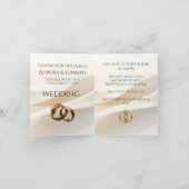 エレガントな写真付き結婚式招待状カード – モダン 招待状 (内部)