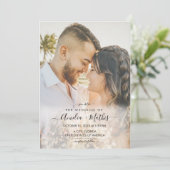 エレガントな写真付き結婚式招待状 招待状 (スタンド正面)