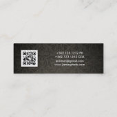 エレガントな写真撮影のダマスク織の名刺 スキニー名刺 (裏面)