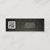 エレガントな写真撮影のダマスク織の名刺 スキニー名刺 (裏面)