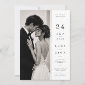 エレガントな写真結婚式招待状テンプレート 招待状 (正面)