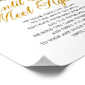 エレガントな写真追悼葬儀詩看板 ポスター (角)