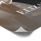 エレガントな写真 ウェディング ウェルカム ポスター (角)